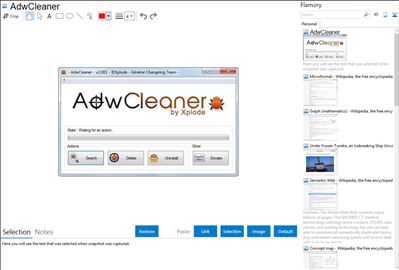 AdwCleaner - Flamory bookmarks and screenshots