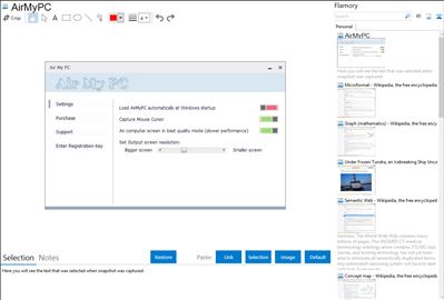 AirMyPC - Flamory bookmarks and screenshots