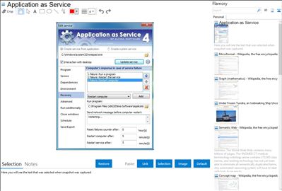 Application as Service - Flamory bookmarks and screenshots