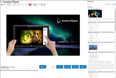 Aurora Player - Flamory bookmarks and screenshots