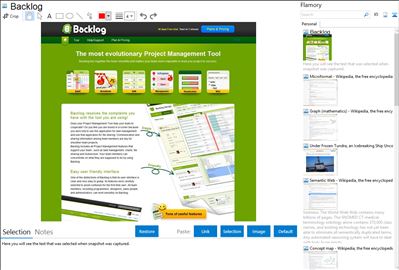 Backlog - Flamory bookmarks and screenshots