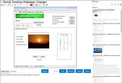 BioniX Desktop Wallpaper Changer - Flamory bookmarks and screenshots