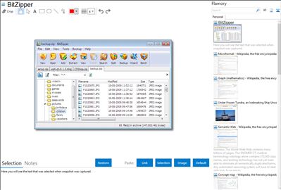 BitZipper - Flamory bookmarks and screenshots