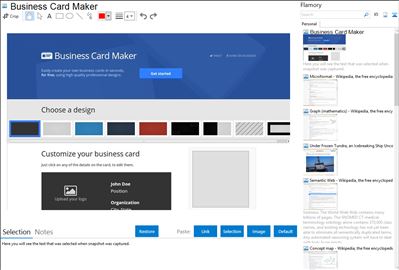Business Card Maker - Flamory bookmarks and screenshots