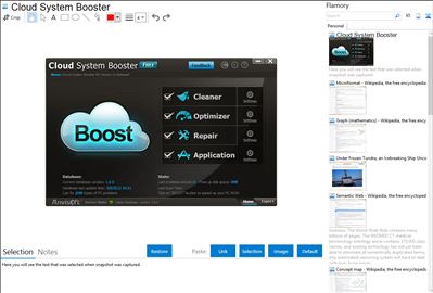 Cloud System Booster - Flamory bookmarks and screenshots