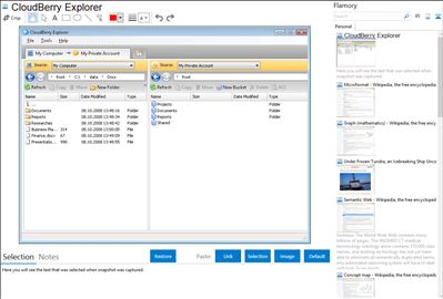 CloudBerry Explorer - Flamory bookmarks and screenshots