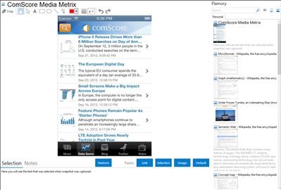 ComScore Media Metrix - Flamory bookmarks and screenshots