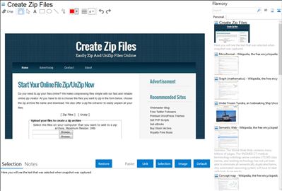 Create Zip Files - Flamory bookmarks and screenshots