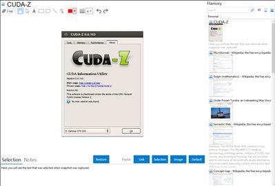 CUDA-Z - Flamory bookmarks and screenshots