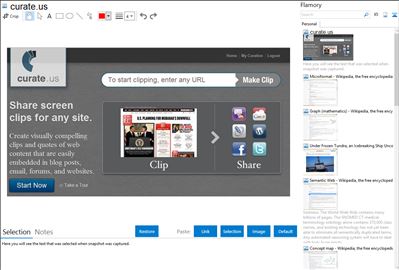 curate.us - Flamory bookmarks and screenshots