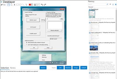 Desklayer - Flamory bookmarks and screenshots