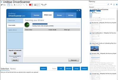 Uniblue DriverScanner - Flamory bookmarks and screenshots