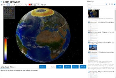 Earth Browser - Flamory bookmarks and screenshots