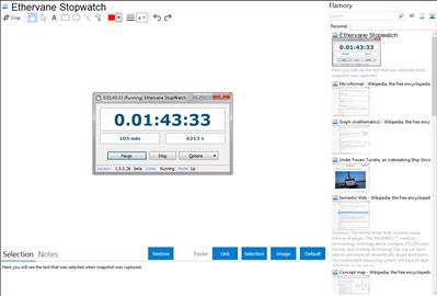 Ethervane Stopwatch - Flamory bookmarks and screenshots