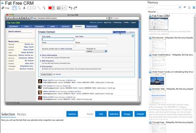 Fat Free CRM - Flamory bookmarks and screenshots