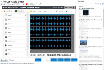 FileLab Audio Editor - Flamory bookmarks and screenshots