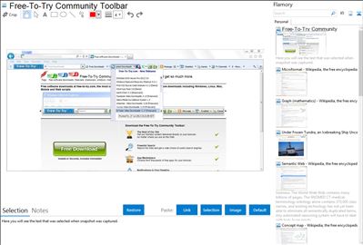 Free-To-Try Community Toolbar - Flamory bookmarks and screenshots