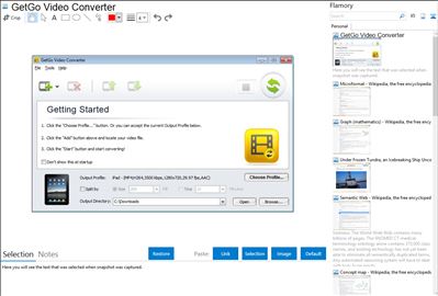 GetGo Video Converter - Flamory bookmarks and screenshots