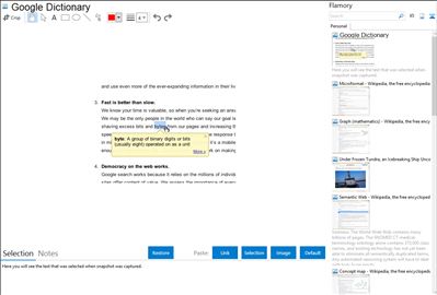 Google Dictionary - Flamory bookmarks and screenshots