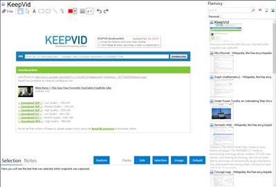 KeepVid - Flamory bookmarks and screenshots