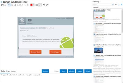 Kingo Android Root - Flamory bookmarks and screenshots