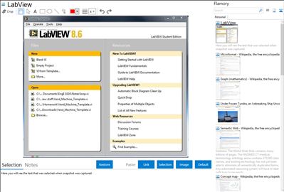 LabView - Flamory bookmarks and screenshots