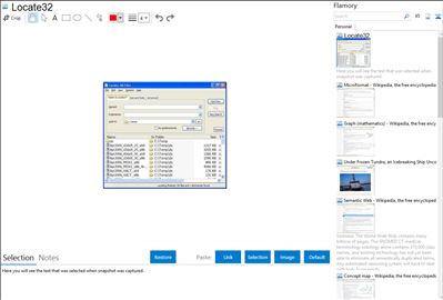 Locate32 - Flamory bookmarks and screenshots