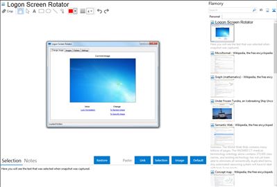 Logon Screen Rotator - Flamory bookmarks and screenshots
