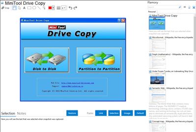 MiniTool Drive Copy - Flamory bookmarks and screenshots