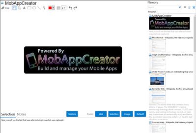 MobAppCreator - Flamory bookmarks and screenshots