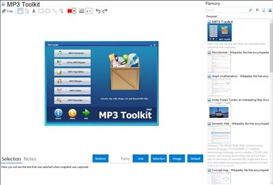 MP3 Toolkit - Flamory bookmarks and screenshots