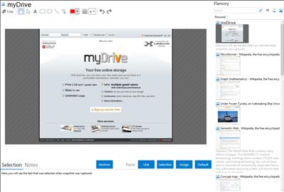 myDrive - Flamory bookmarks and screenshots