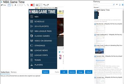 NBA Game Time - Flamory bookmarks and screenshots