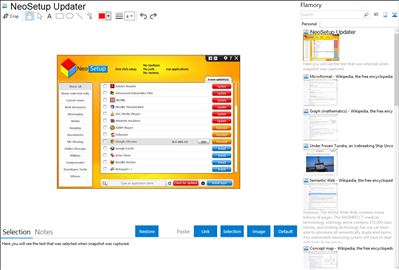 NeoSetup Updater - Flamory bookmarks and screenshots