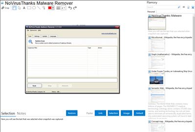 NoVirusThanks Malware Remover - Flamory bookmarks and screenshots