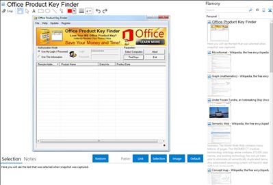 Office Product Key Finder - Flamory bookmarks and screenshots