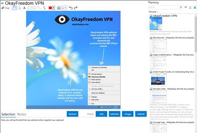 OkayFreedom VPN - Flamory bookmarks and screenshots