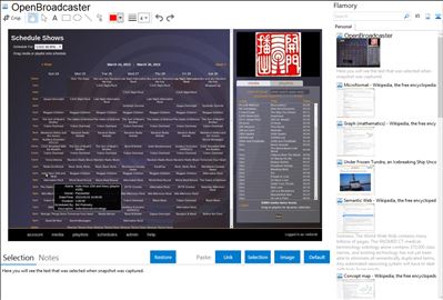 OpenBroadcaster - Flamory bookmarks and screenshots