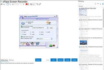 oRipa Screen Recorder - Flamory bookmarks and screenshots