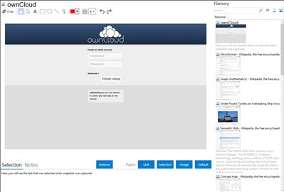 ownCloud - Flamory bookmarks and screenshots