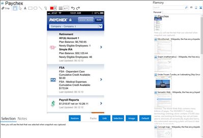 Paychex - Flamory bookmarks and screenshots