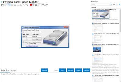 Physical Disk Speed Monitor - Flamory bookmarks and screenshots