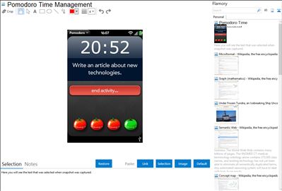 Pomodoro Time Management - Flamory bookmarks and screenshots