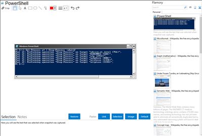 PowerShell - Flamory bookmarks and screenshots
