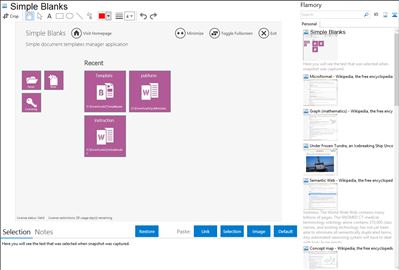 Simple Blanks - Flamory bookmarks and screenshots