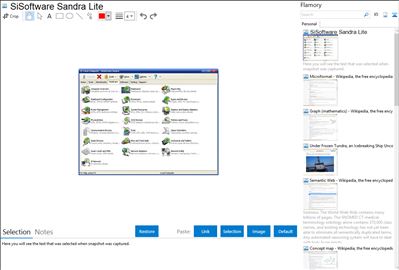 SiSoftware Sandra Lite - Flamory bookmarks and screenshots