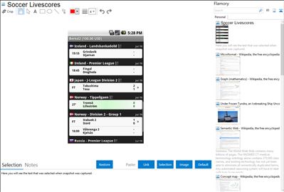 Soccer Livescores - Flamory bookmarks and screenshots