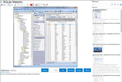 SQLite Maestro - Flamory bookmarks and screenshots