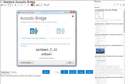 Stardock Acoustic Bridge - Flamory bookmarks and screenshots