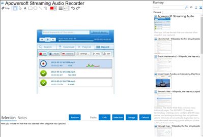 Apowersoft Streaming Audio Recorder  - Flamory bookmarks and screenshots